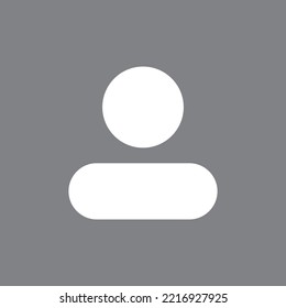 Standard Avatar Foto Symbol Vektorgrafik. Symbol für das Profil sozialer Medien