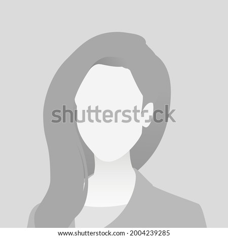 Default avatar photo placeholder. Grey profile picture icon. Business woman illustration