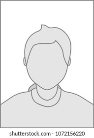 Default avatar profile icon. Grey photo placeholder. Profile Placeholder. Male Default Profile. Gray Person Picture Isolated On White Background. Good Man Head Profile Placeholder For Your User Web 