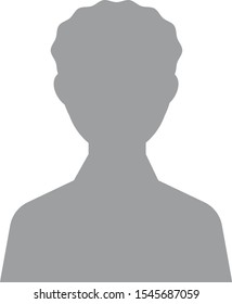Default avatar profile icon. Grey photo placeholder. Hand drawn, modern, man avatar profile icon (or portrait icon). User flat avatar icon, sign, profile male symbol.