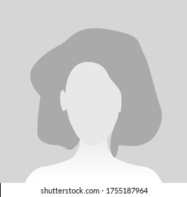 Icono de perfil de avatar predeterminado. Marcador de posición de fotos gris. Ilustración del vector EPS10
