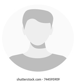 Default Avatar Profile Icon. Grey Photo Placeholder. Male Default Profile. Gray Person Picture Isolated On White Background. Good Man Headshot For Your User Web Design. Vector Illustration