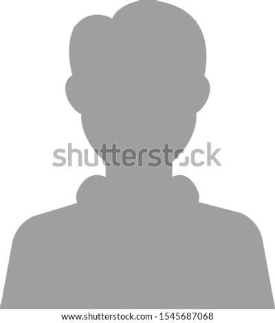 Default avatar profile icon. Grey photo placeholder. Hand drawn, modern, man avatar profile icon (or portrait icon). User flat avatar icon, sign, profile male symbol.