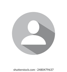 Default avatar profile icon with long shadow