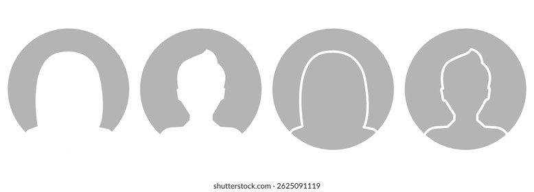 Default avatar profile icon. Male And Female  avatar profiles.