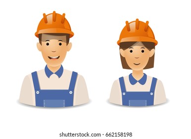 Default avatar profile icon. Avatar a man and a woman. Avatar from Mobile. Eps 10.