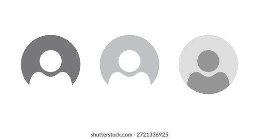 Ícone de perfil de avatar padrão. Símbolo de foto de usuário de mídia social