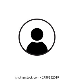 Icono de perfil de avatar predeterminado en estilo plano de moda aislado en fondo blanco