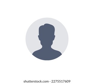 Default Avatar Profile. User profile icon. Business people. Profile picture, portrait. User member, People icon in flat style. Circle button with avatar photo silhouette vector design and illustration