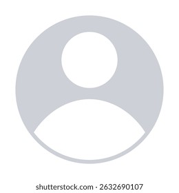 Ícone de Imagem de Exibição de Mídia Social de Avatar Padrão Ilustração de Vetor Isolada
