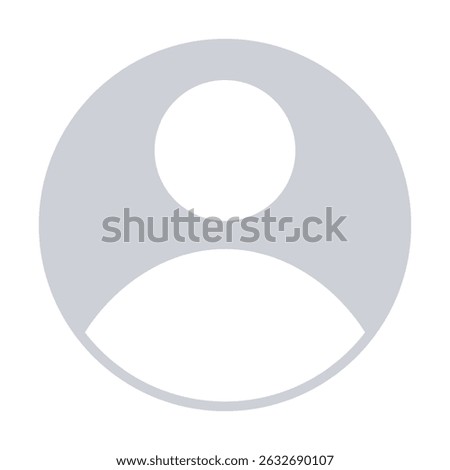 Default Avatar Social Media Display Picture Icon Isolated Vector Illustration