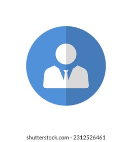 Default businessman avatar icon vector in flat style