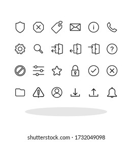 Default contact icon set in flat style. Contact us symbol for your web site design, logo, app, UI Vector EPS 10.	