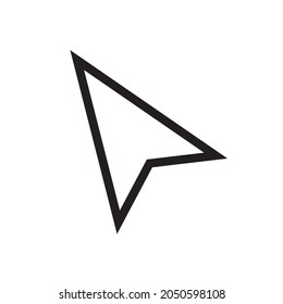 default cursor click arrow icon vector with white background