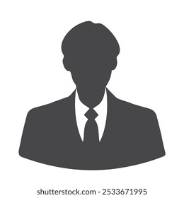 Default Employee Male Avatar Profile Icon, Suitable for Company Business Design Projects
