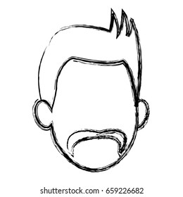 default face head man male character image