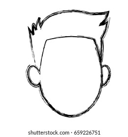 default face head man male character image