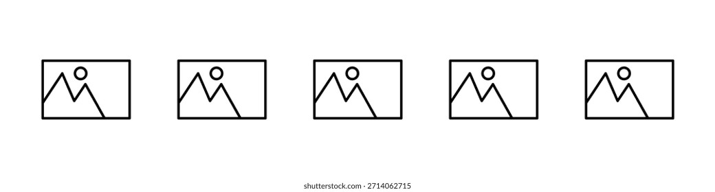 Diseño predeterminado del icono de Imagen, logotipo, App, interfaz de usuario. Ilustración vectorial, EPS
