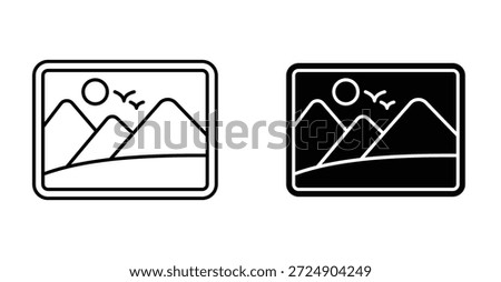 Default image icon graphic design. Vector icon illustrations
