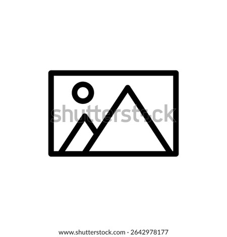 Default image icon outline set sign