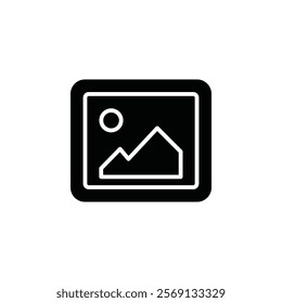 Default image icon Vector flat thin line illustration