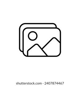 Default image vector icon. No photo available symbol in black and white color.