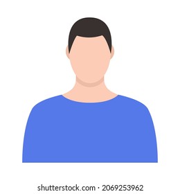 Default male user profile icon. Vector illustration.