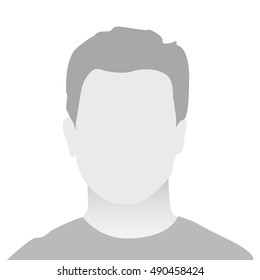 Default Placeholder Avatar Profile on White Background. Man