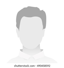 Default Placeholder Avatar Profile on White Background. Man