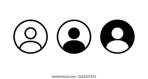 Imagem de perfil padrão, Avatar, Conjunto de ícones de espaço reservado para Foto. Ícones de avatar do empresário. Silhueta de gênero neutra.