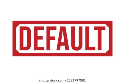 Default Red rubber stamp on white background. Default stamp sign. Default stamp.