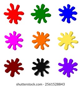 Default RGB color palette with splash shape