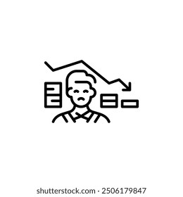Icono de riesgo predeterminado. Sencillo ícono de riesgo predeterminado para redes sociales, App y Diseños web. Ilustración vectorial.