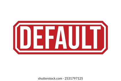 Default rubber stamp on white background. Default Stamp.