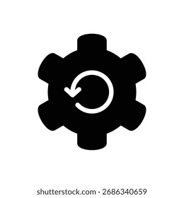 default setting solid icon vector design good for web or mobile app