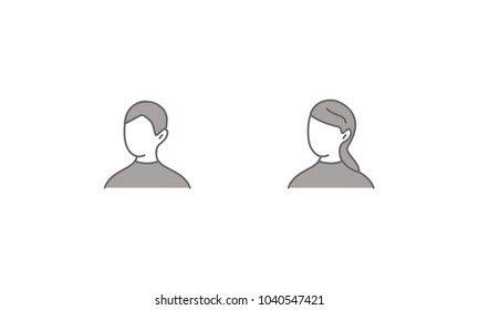 Default Users, Default Avatar. Man And Woman