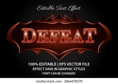 defeat gaming 3d editable text effect