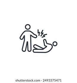 defeat icon. vector.Editable stroke.linear style sign for use web design,logo.Symbol illustration.