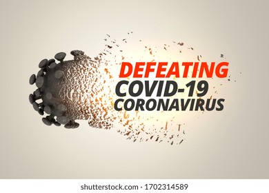 Defeating And Destroying Coronavirus Covid19 Concept Background