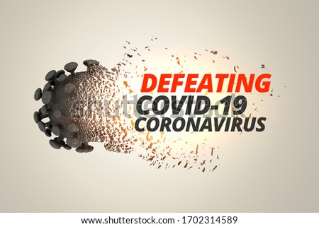 defeating and destroying coronavirus covid19 concept background
