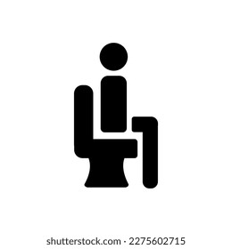 defecation icon on white background