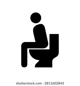 Defecation Icon Toilet Symbol Vector