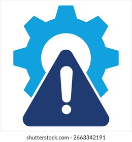 Ilustração do vetor do ícone azul plano com defeito