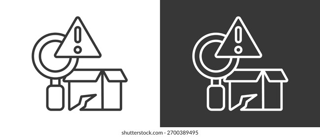 Ícone De Defeito Define Coleção De Vetores Isolada Em Preto E Branco