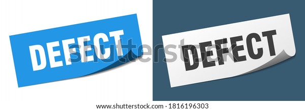 Defect Sticker Set Defect Paper Peeler Stock Vector (Royalty Free ...