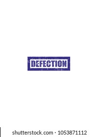 Defection stamp blue