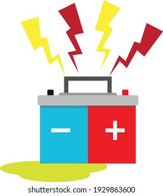 Batería defectuosa. Problemas de batería. Batería de auto.