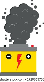 Defective battery. Battery problems. Car battery.