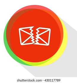 defective mail. Internet template. Vector icon.
