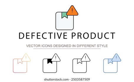 Defective Product icon design with white background stock illustration